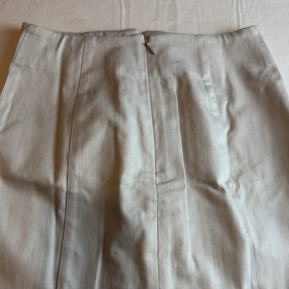 H&M Women's Khaki Light Beige Lace Front Back Zip Mini Skirt Size 0 NWT - Picture 11 of 11